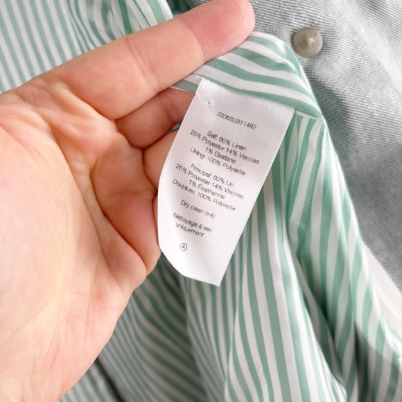 Veronica Beard Miller Dickey Linen Blazer Jacket in Seagrass Green Size 2 - Picture 7 of 7